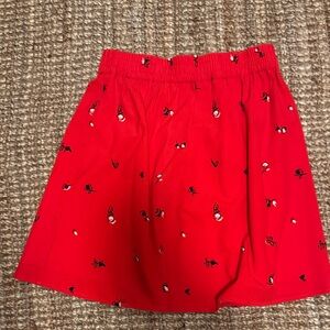 Red Patterned Women's Skirt